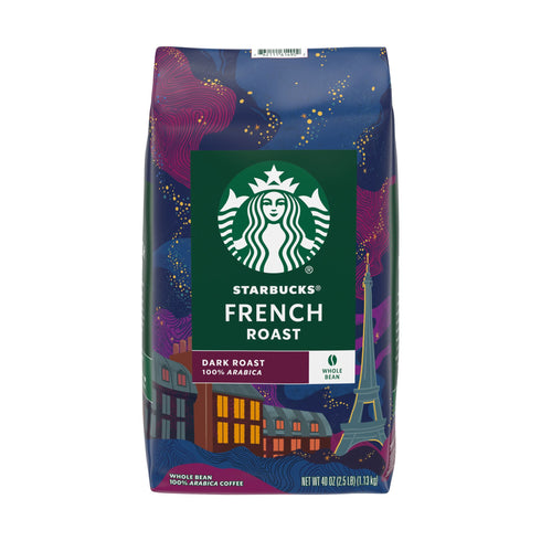 Starbucks French Roast Dark Roast Whole Bean Coffee, 40 oz.